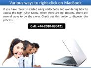 Various ways to right-click on MacBook