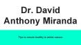 Dr. David Anthony Miranda : Some Basic tips to be fit in Winter PowerPoint PPT Presentation