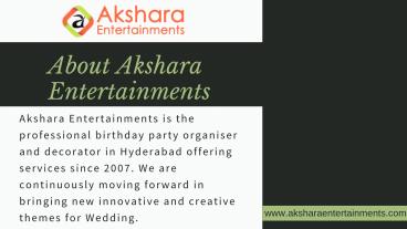 Akshara Entertainments Best Wedding Planners in Hyderabad