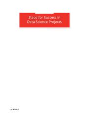 Steps for Success in Data Science Projects