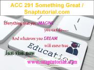 ACC 291 Something Great / Snaptutorial.com