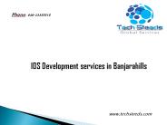 IOS Development services in Banjarahills