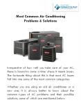 Most Common Air Conditioning Problems & Solutions PowerPoint PPT Presentation