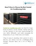 Here’S How to Choose the Best Central Air Conditioning Units PowerPoint PPT Presentation