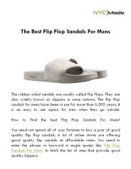 The Best Flip Flop Sandals For Mens