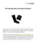 The Popular Hats And Cap For Women