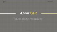 Abrar Sait (Oak Brook) - Financial Consultant