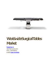 Worldwide Surgical Tables Market
