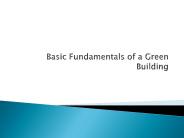 Basic Fundamentals of a Green Building