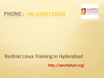 RedHat Linux Training in Hyderabad