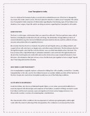 Liver Transplant in India