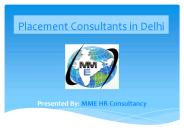 Placement Consultants in Delhi
