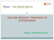 Online RedHat Training in Hyderabad