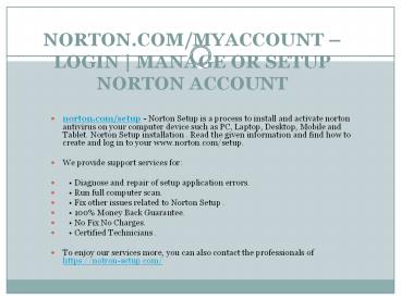 NORTON.COM/SETUP NORTON  ACTIVATION ANTIVIRUS