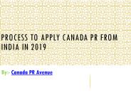 How to Apply Canada PR from India in 2019?
