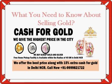 Cash For Gold and Silver in Delhi NCR