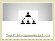 Top MLM companies in India