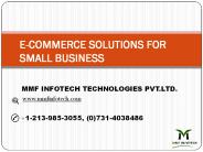 E-COMMERCE SOLUTIONS FOR SMALL BUSINESS