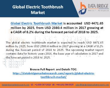 Electric Toothbrush Market Outlook