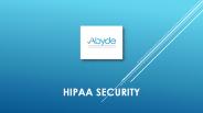 HIPAA Security - Abyde