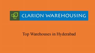 Top warehouses in Hyderabad