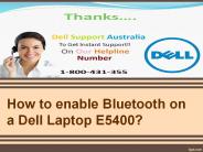 How to enable Bluetooth on a Dell Laptop E5400?