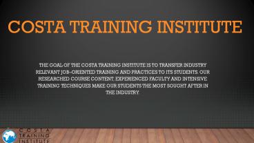 Costa training institute-Aviation institute in Navi mumbai, Aviation courses in Navi mumbai