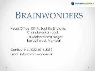 Brainwonders-Career Guidance Test in Mumbai | Psychometric Assessment