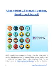 Odoo Version 12: Features, Updates, Benefits, and Beyond!