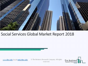 Social Services Global Market Report 2018