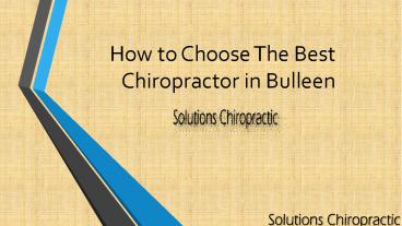 How to choose the best chiropractor in melbourne