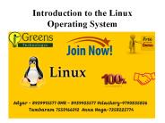 Introduction to the Linux Operating System