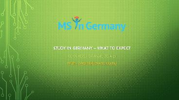 Study in germany – what to expect