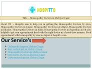 Homeopathy Doctors in Malviya Nagar