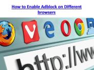 How to Enable Adblock on Different browsers