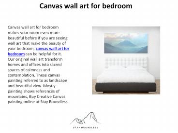 Canvas wall art for bedroom | best canvas wall art |stayboundless