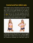 Varied and fun bikini sets PowerPoint PPT Presentation