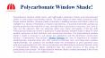 Polycarbonate Window Shade PowerPoint PPT Presentation