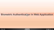 Biometric Authentication in Web Application