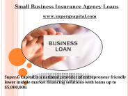 Small Business Insurance Agency Loans