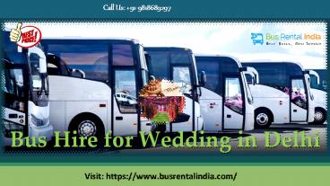 Bus Hire for Wedding in Delhi