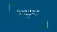 Canadian Foreign Exchange Tips (1)