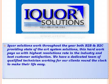 Iquor Solutions Company