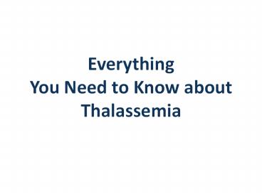 Thalassemia