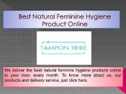 Natural Feminine Hygiene Product