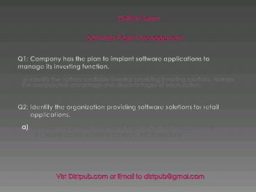 Annamalai Study Material by DistPub – Software Project Management