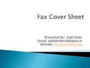 Fax Cover Sheet