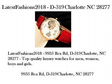 LatestFashions2018 Online Watches For Womens