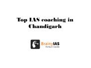 Top IAS coaching in Chandigarh