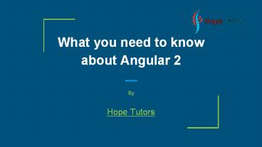 Angular 2 Training in Chennai with 20% Off | 100% Job Assurance ...